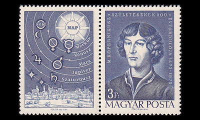 Unkari 2845zf2 ** Tähtitiede Nikolaus Kopernikus (1973)