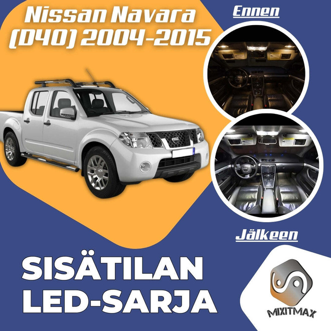 Nissan Navara / Frontier (D40) Sisätilan LED-sarja 6-osain