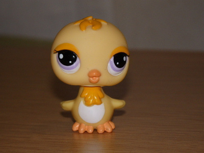 LITTLEST PET SHOP kelta-oranssi TIPU, LINTU #2419
