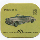 Kahvilappu AAA n:o 37 PEUGEOT 203 - pikkukuva 1