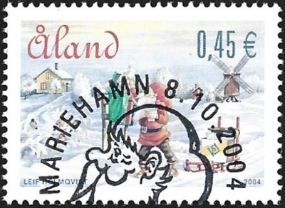 Åland 2004  Joulu  0,45 €  EP alareuna LOISTO LaPe 243