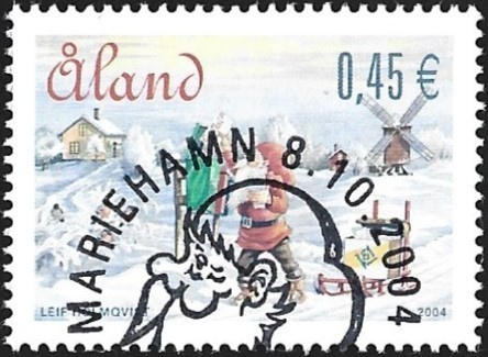 Åland 2004  Joulu  0,45 €  EP alareuna LOISTO LaPe 243