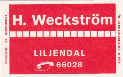 Liljendal. H. Weckström   8/15