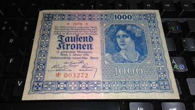 Itävalta Austria 1000kr 1922 sn272 26/6