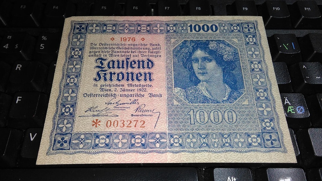 Itävalta Austria 1000kr 1922 sn272 26/6