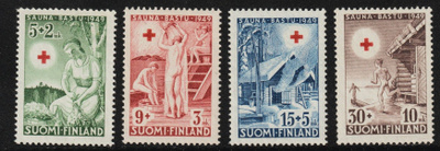 1949 PunaisenRistin merkkisarja leimaamattomana**