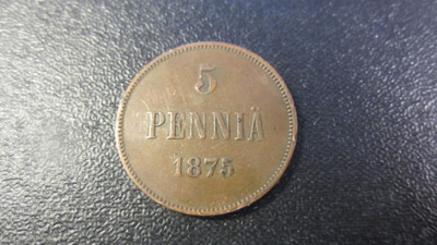 5 penniä 1875