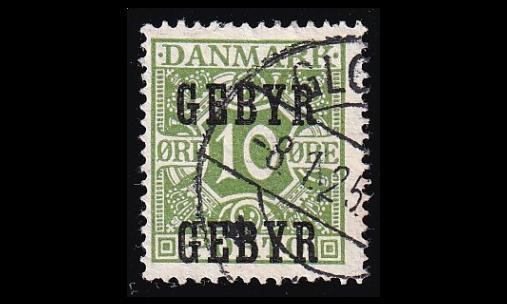 Tanska VM_14 o Gebyr 10 öre päällepainama (1923)