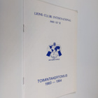 Lions Club international piiri 107 B : Toimintakertomus 1... - pikkukuva 1