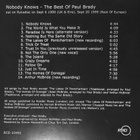 Paul Brady - Nobody Knows (Folk, World, & Country) - pikkukuva 2