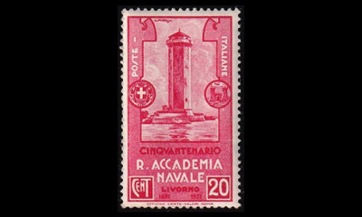 Italia 369 ** Livornon laivastoakatemia 20 C (1931)