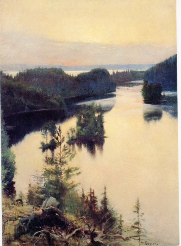 Albert Edelfelt uudenver. taittokortti Kaukolanharju