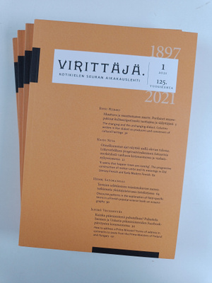 Virittäjä vuosikerta 2021 (nrot 1-4)