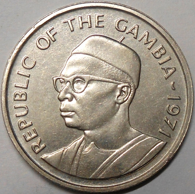 Gambia. 25 bututs 1971.