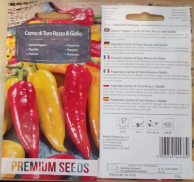 Paprika "'Corno di toro" Rosso & Giallo - siemenet #