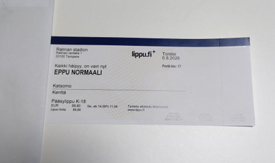 Eppu Normaali lippu 6.8 Ratina