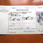 1916 Rajamäki Hyvinge Fabriks  sens pakettikortti Ylitemmes - pikkukuva 1