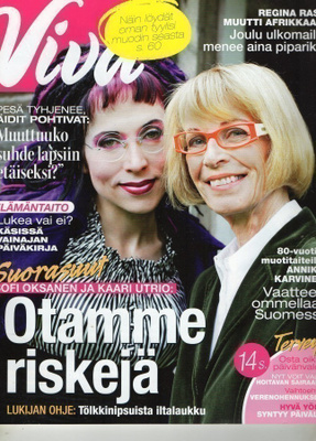 Viva n:o 11 2011 Kaari Utrio. Sofi Oksanen. Jope Ruonansuu.