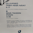Olavi Uusivirta: Ollaanko tämä kesä näin? 7" - pikkukuva 2
