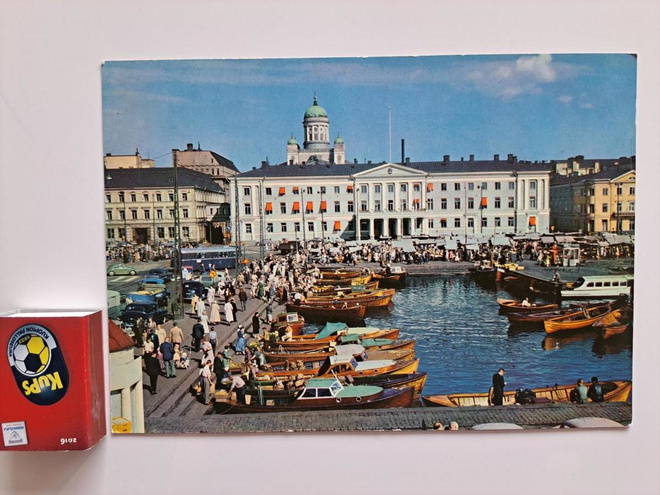 Iso postikortti - Helsingin Kaupungintalo - Kauppatori