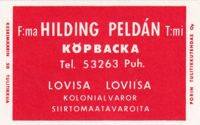 Lovisa - Loviisa, F:ma Hilding Peldan T:mi   2/11