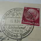 1934 Saksa-Suomi maaotteluleima kortti Orivedelle - pikkukuva 1