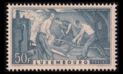 Luxemburg 412 ** Postimerkkinäyttely (1946)