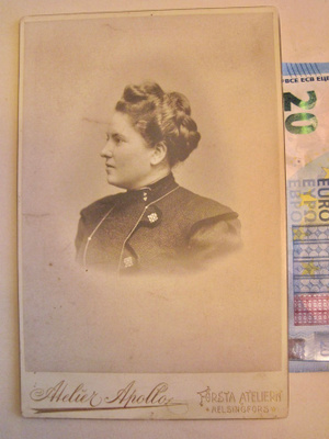 VANHA Kabinetti Valokuva HYVÄN SUVUN Rouva 1900-l