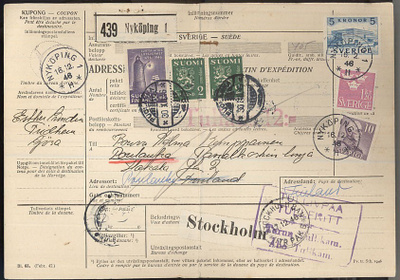 1946 luotsilaitos ym ruotsalaisen paketin tullaus
