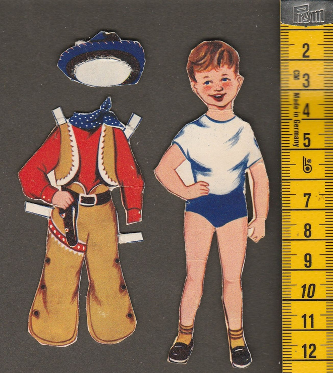 Paperinukke cowboy 1950-luku