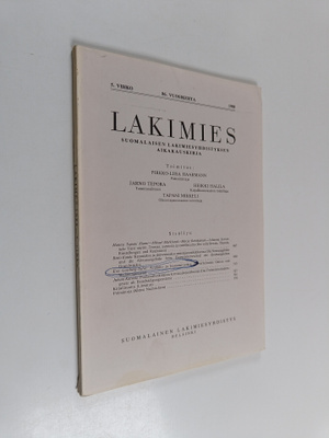 Lakimies 5/1988 : Suomalaisen lakimiesyhdistyksen aikakau...