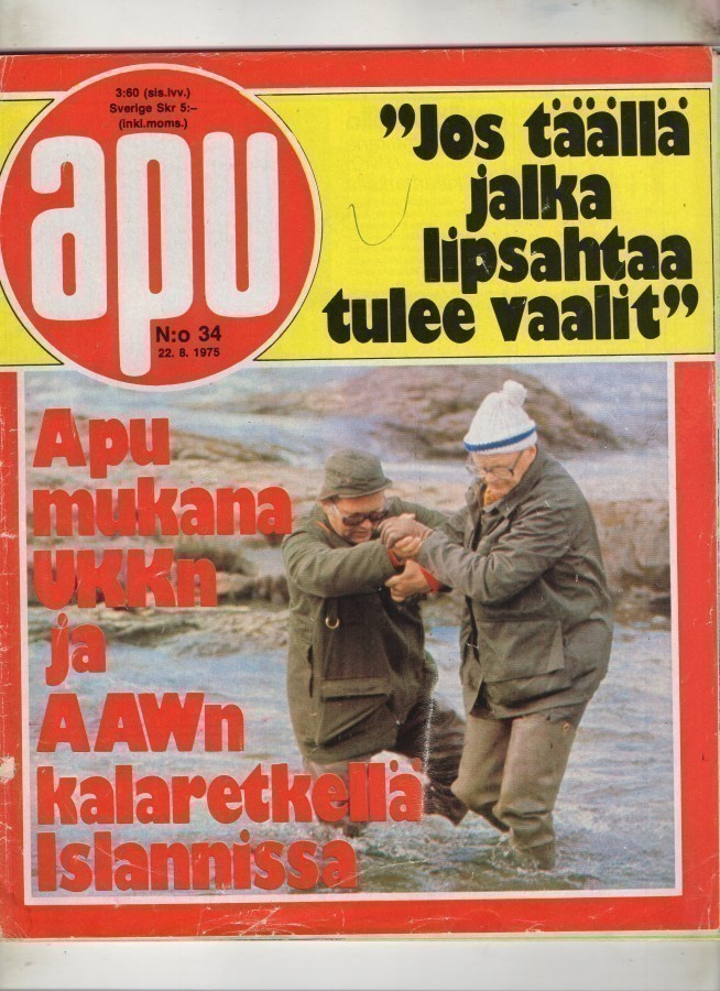 Apu n:o 34 1975 Paperinuken vaatteita. Rantatyttöjä.