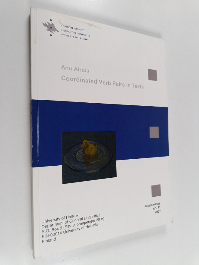 Anu Airola : Coordinated Verb Pairs in Texts