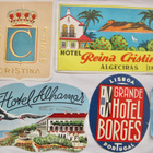 4 MatkalaukkuMerkkiä Tarraa Hotellit Espanja Portugali 1950- - pikkukuva 1