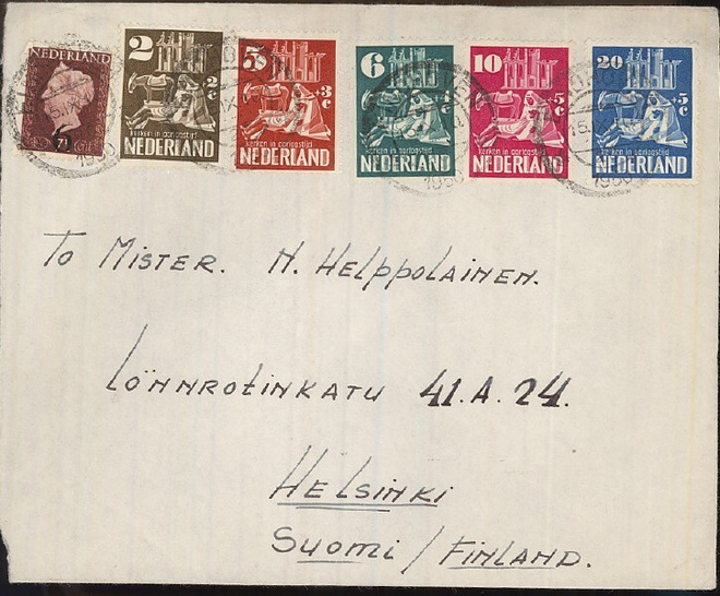 Hollanti Mi  558-62 kirje Suomeen