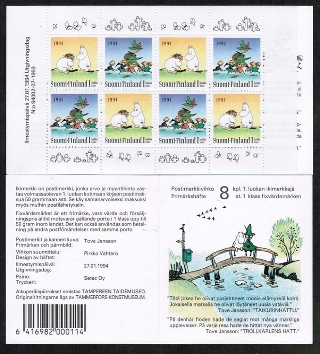 1994 Ystäyydellä, Muumeja vihko postituoreena.
