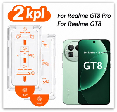 Realme GT 8 Pro - 2 kpl panssarilasit + asennuskehys #31909