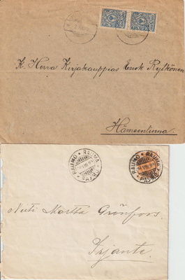 1899-18 väliltä kuusi kappaletta kirjeitä