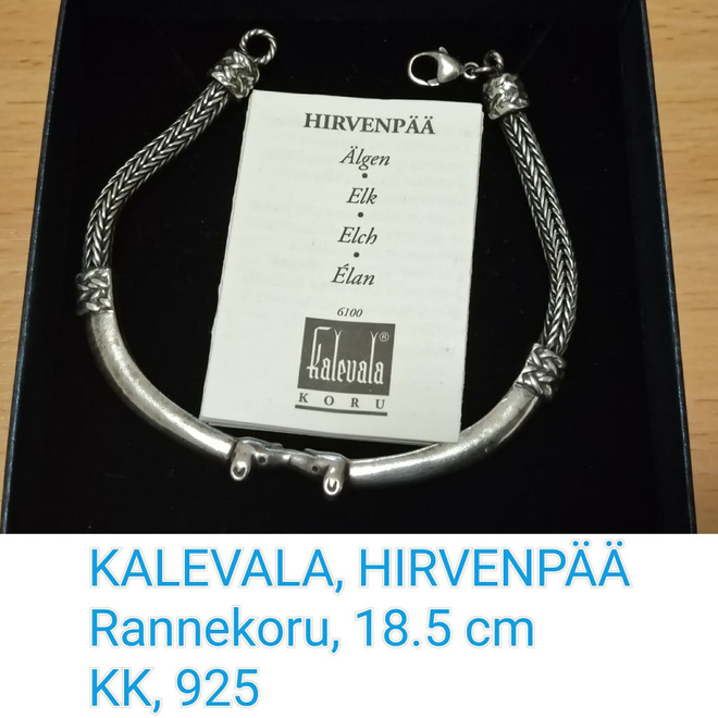 KALEVALA, HIRVENPÄÄ , hopeinen verkkoketju