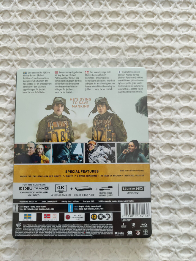 Mickey 17 4k ultra hd steelbook uusi.