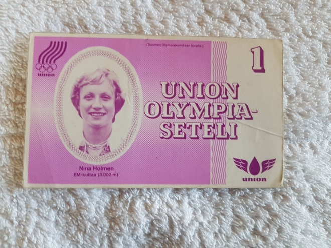 Union Olympiaseteli Nina Holmen -keräilykortti