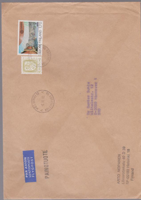 LENTOPOSTI HELSINKI 10 6.10.83 SAKSAAN -83 EUROPA-MERKKI 1.7
