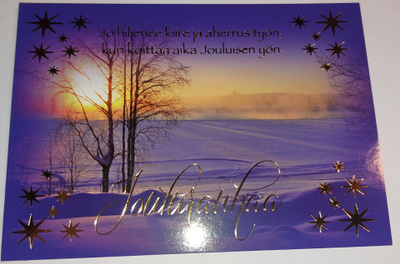 Hopea/Kultafolioitu joulukortti