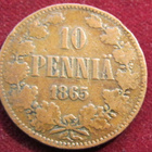 10 penniä 1865 - pikkukuva 1