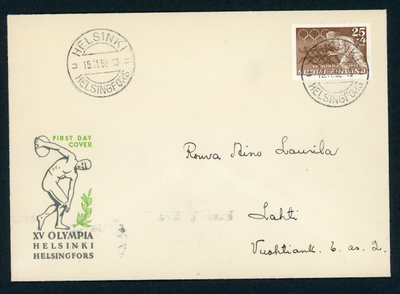 FDC 1952 XV Olympia 1952