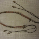 Vyö nahkanauha / puuhelmet - pikkukuva 1