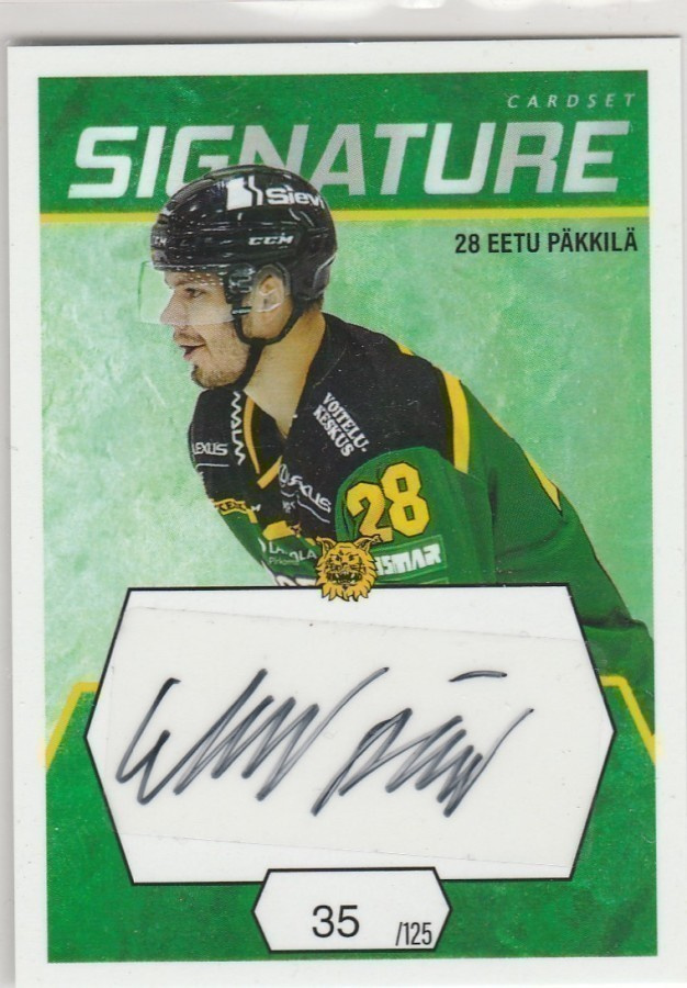 2021/22  Cardset Signature Eetu Päkkilä , Ilves