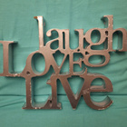 Laugh Love Live koristeteksti seinälle - pikkukuva 1