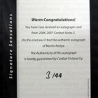 Martin Kariya Blues Signature /44 Cardset 2006-07 - pikkukuva 2