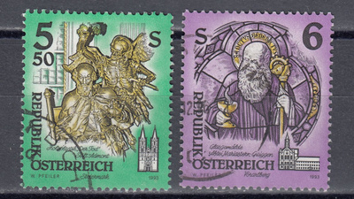 Itävalta 1993 Mi 2094, 2108 Art from Monasteries